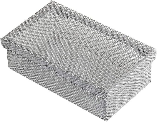 Ybm Home Silver Hinged Mesh Pencil, Markers, Pens Storage Box, School Supply Holder Office Desktop Organizer 2307 (1)