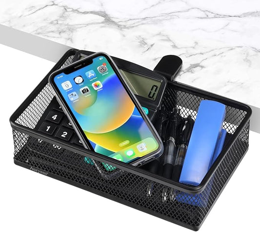 Clip-on Drawer organizers, desk organizer,can be clipped around the table to store small items. (Black - Big), Bronze Gold