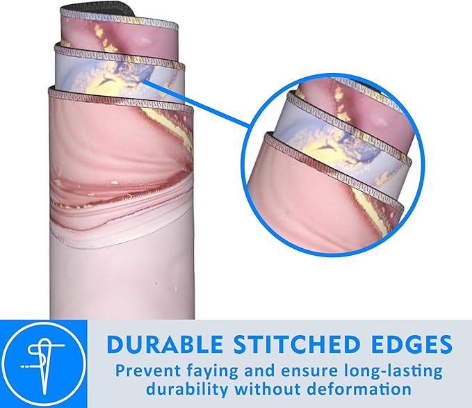 Large Extended Mouse Pad Abstract Pink Marble Desk Mat,Large Gaming Mouse Pad,Big Desk Pad with Thick Stitched Edges Suit for Home Office or Gaming 35.4x15.7 Inch