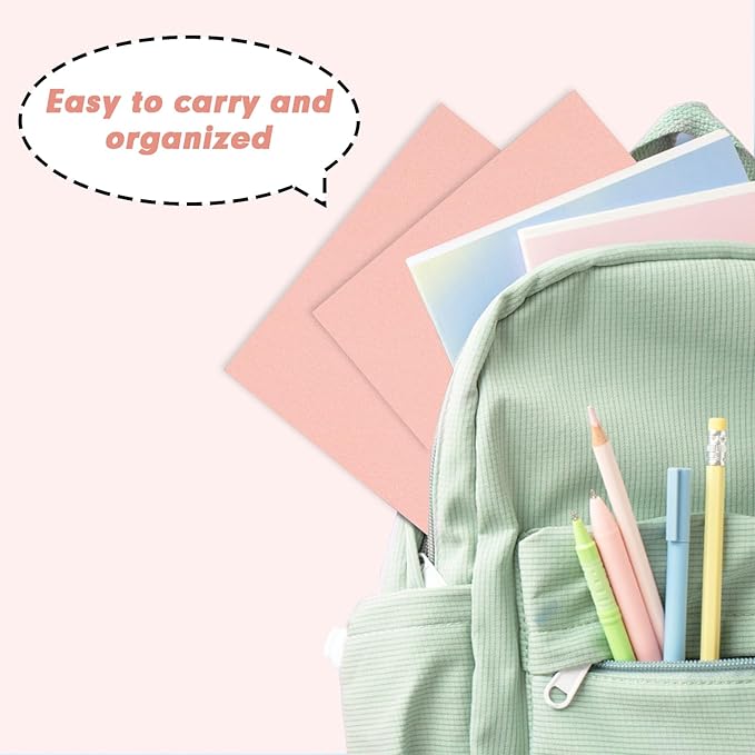 Two Pocket Folders, RAZCC 30 Pack File Folders with Pockets Fit Letter Size Paper, Thick Paper File Folder for School Office Business Home (Pink)