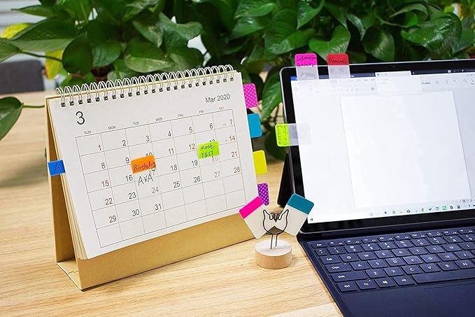 ELII 900 Pieces Tabs Sticky Index Tabs,Writable and Repositionable File Tabs Flags Colored Page Markers Labels for Reading Notes, Books and Classify Files, 41 Sets (Index Tabs)