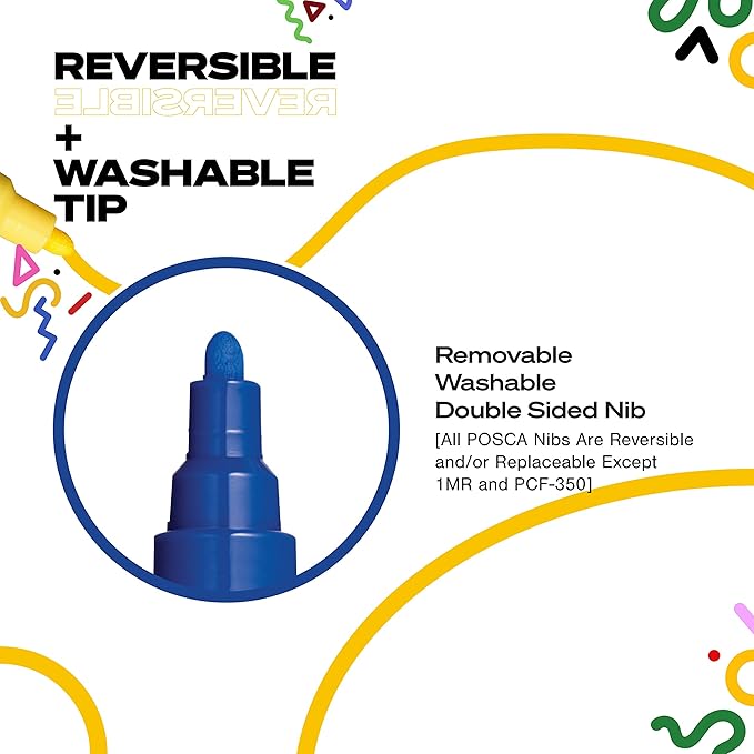 posca Markers Set, 8 Medium Paint Markers 5M – Soft Tones – White, Sunshine Yellow, Apricot, Light Pink, Coral Pink, Lavender, Light Blue, Aqua Green