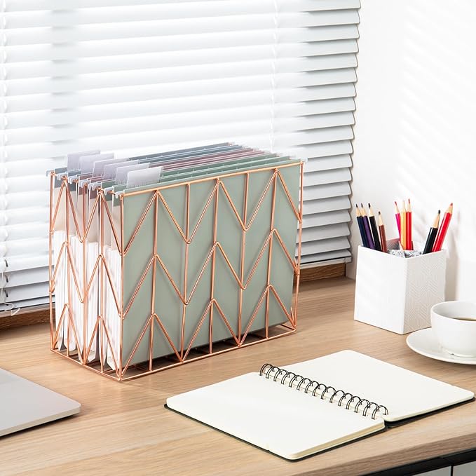 Y YOMA Letter Size - 6 Pack Extra Capacity Hanging File Folders Accordion Decorative Reinforced File Folder Cute Colored Expandable Folder for Office Home with 1/5-Cut Adjustable Tabs, Morandi Color