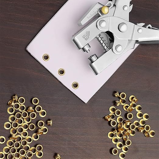 Eyelet Hole Punch Pliers, 3/16 in(5mm) Eyelet Grommet Pliers Kit Metal Eyelets Kits with 400PCS Multicolor Grommets Shoe Eyelets Grommet Sets for Leather Fabric Belt Clothes Decorative Repair