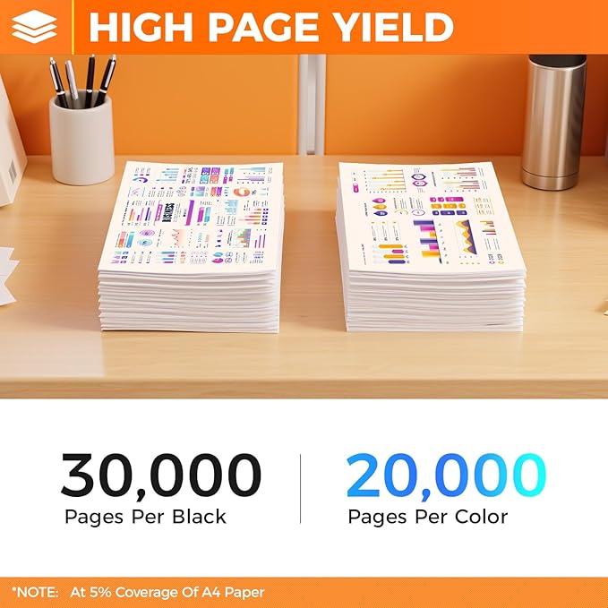 TK-8377 TK8377 Toner Cartridge 4-Pack High Capacity Replacement for TK-8377K TK-8377C TK-8377M TK-8377Y Compatible with Kyocera TASKalfa 3554ci Printer 1T02YP0US0 1T02YPAUS0 1T02YPBUS0 1T02YPCUS0 CMYK