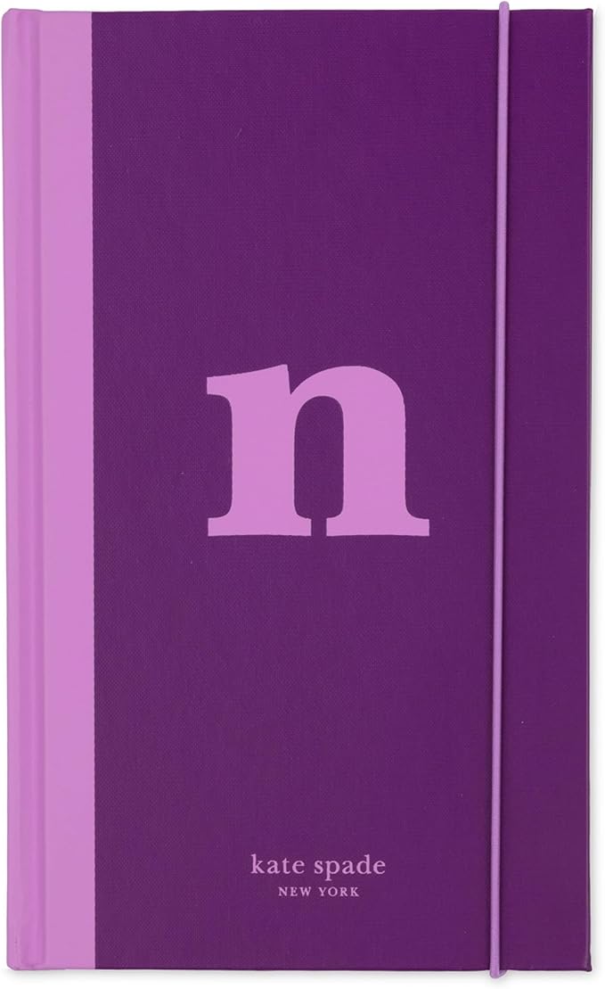 kate spade new york Just Mine Notebook Journal, Monogram Cloth Hardcover Journal, 8.25" x 5.25", Diary Includes 168 Lined Pages, (N)