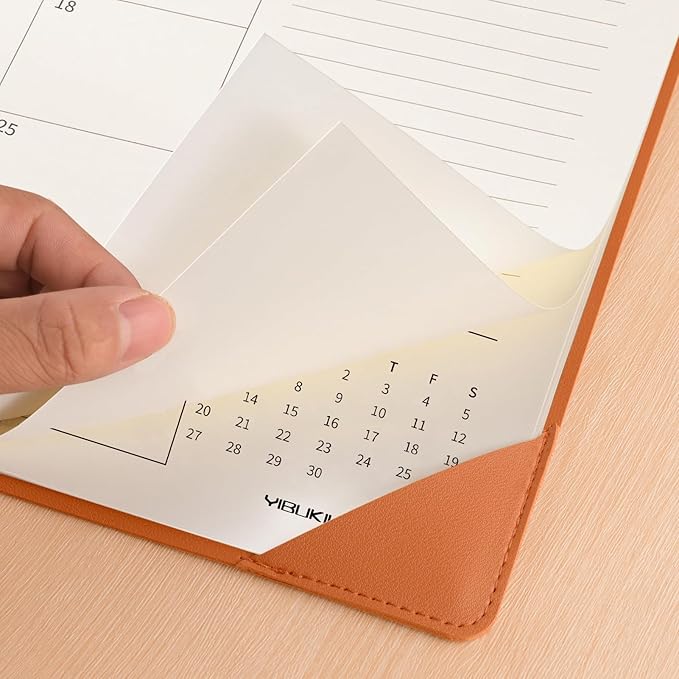 Desk Calendar 2025-2026 with Desktop Mat, 22x17 inch Large Desk Pad Calendar July 2025 to December 2026, Big Desk Planner for Home Office and School, Brown