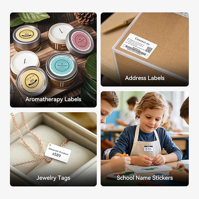 NIIMBOT B1 Label Maker Machine with Tape, 2 Inch Portable Sticker Printer for Home School & Small Business, Compatible with Phones & PC, Blue