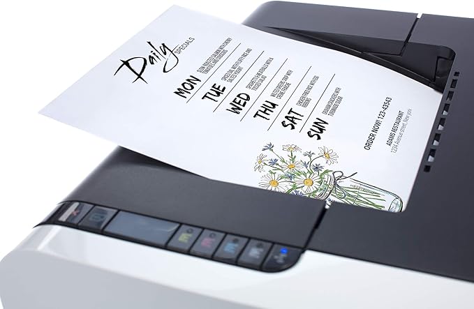 Great Papers! Mason Daisies Letterhead Stationery, 8.5" x 11", 80 count, Inkjet and Laser Printer Compatible (2020147)"