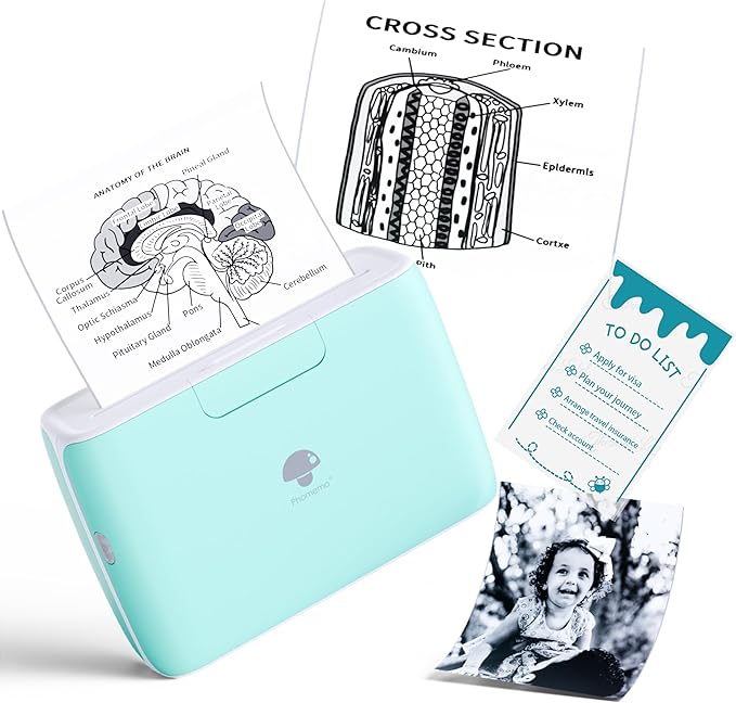 Phomemo M04S Portable Thermal Printer Bluetooth Label Printer, Sticker Note Printer, Support 2/3/4 inch Printing Width, 300 dpi,Compatible with Phones, Computer, Suitable for Labels, Notes, documents