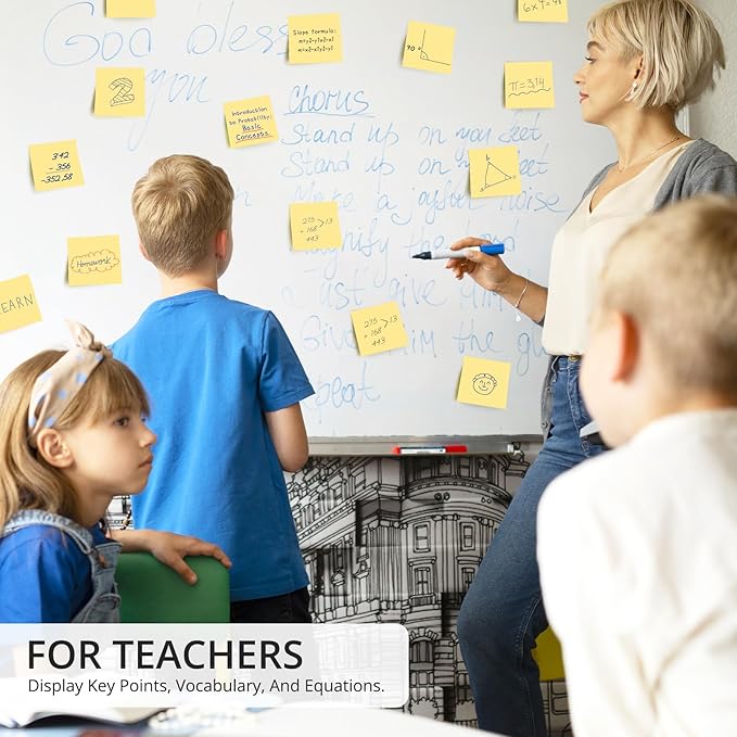 Pop Up Sticky Notes, 12 Pads, 3x3 inches, Yellow Self-Stick Note Pads, Perfect for Office, Study, and Daily Life Organization - Yellow