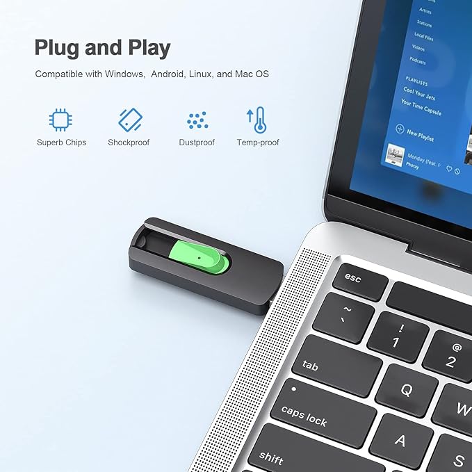 Aiibe 128GB Flash Drive 2 Pack USB Drive 128GB Upgraded 150MB/s USB 3.1 Flash Drive Thumb Drive Retractable Memory Stick Jump Drives for PC Laptop, Green