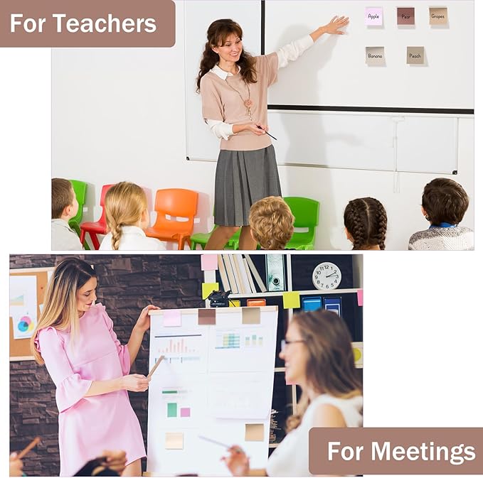 Thenshop 60 Packs Sticky Notes Bulk 3x3 Inches Colorful Self Stick Note Pads Paper Memo for Office School Notebook Supplies, 60 Pads, 50 Sheets/pad (Earthy Tones Color)