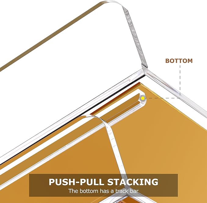 2-Tier Acrylic Stackable Letter Tray Paper Organizer Trays for Desk, Clear Horizontal File Paper Sorter, Office Supplies Accessories Storage for Letter/A4 Size Folders Documents 12.4inx8.86inx3.46in