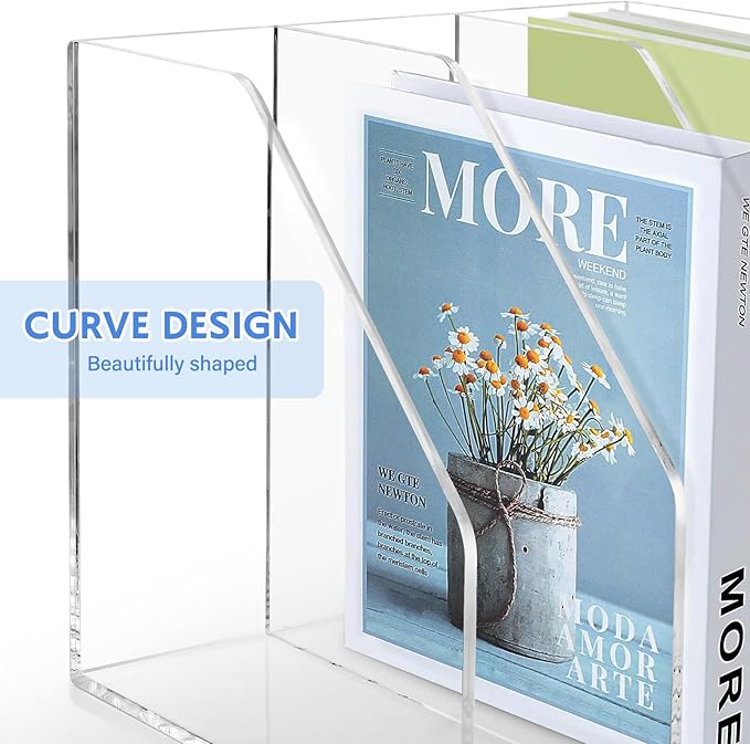 Acrylic Paper Tray Stackable Letter Organizers, Clear Paper Desk Organizer, 3-Tier, Desk A4 File Holder for Office Document Desktop File