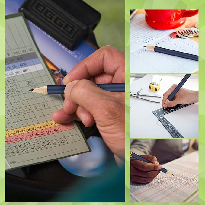 50 Pcs 4 Inch Mini Golf Pencils with Erasers Bulk Pack of Wooden Pencils for Parties Weddings School and Offices (Blue)