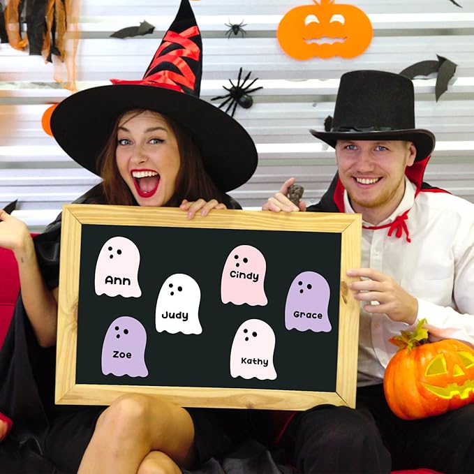 1200Pcs Halloween Sticky Notes 3 x 3.4 Inch Pink Purple White Ghost Shaped Self Adhesive Notepads Removable Memo Pads for School Home Office Classroom Supplies