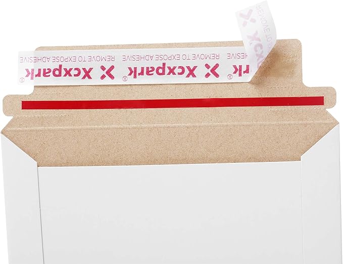 25 Pack Rigid Mailers 6.25 x 8.25 inches, Self Seal Photo Document Mailers Premium Cardboard Keep Flat Envelopes for Photos, Pictures, Papers, Files, CD
