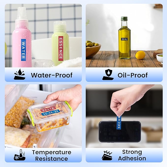 Zodzi Embossing Label Maker, Vintage Embossed Label Makers, Manual Retro Label Maker Machine for Home Kitchen Office Kids School Items, Old School Embosser with 3 Rolls 9mm 3D Labeler Waterproof Tapes