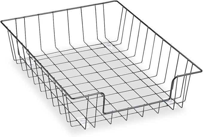 Fellowes Workstation 3" Letter Desk Tray Organizer, Wire, Black (60112)