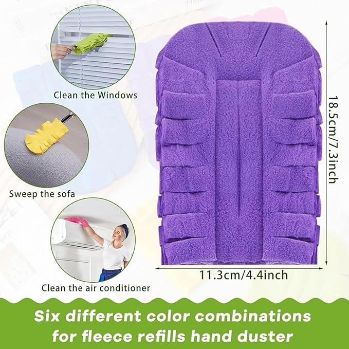 360° Electrostatic Duster Refills — The Sustainable Choice for a Dust-Free Home, Washable & Reusable, High-Density Microfiber, Fits Most Standard Duster Handles (5PCS)