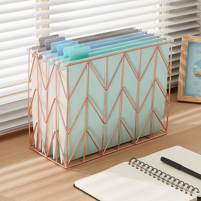 Y YOMA 6 Pack Colored Hanging File Folders Letter Size Decorative Hanging Folder Cute Pretty File Folder for Filing Cabinet Drawer Office Home with 1/5-Cut Adjustable Tabs, 3 Selected Fashion Color