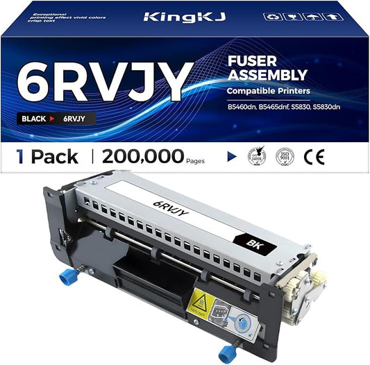 Remanufatured 6RVJY B5460 Fuser Assembly Replacement for Dell 6RVJY Fuser Assembly Compatible with Dell B5460dn B5465dnf S5830 S5830dn Laser Printer All-in-One Copier (1-Pack, 110V)