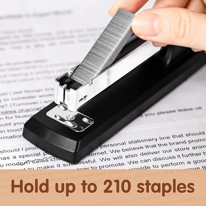 Deli Stapler, 12 Pack Staplers with 12000 Staples and 12 Staple Removers, Staplers for Desk, 25 Sheet Capacity, Black