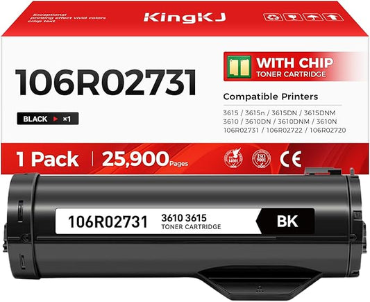 Phaser 3610 WorkCentre 3615 Black Extra High Capacity Toner Cartridge Replacement for 106R02731 106R02722 106R02720 Compatible for Xerox 3615 3615n 3615DN 3615DNM 3610 3610DN 3610DNM 3610N Printer Ink