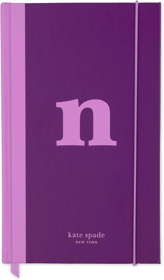kate spade new york Just Mine Notebook Journal, Monogram Cloth Hardcover Journal, 8.25" x 5.25", Diary Includes 168 Lined Pages, (N)