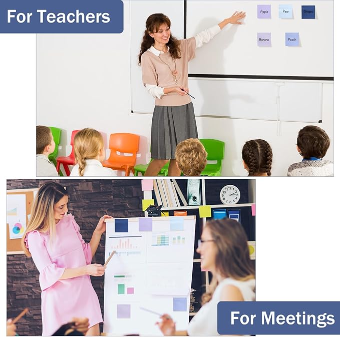 Thenshop 60 Packs Sticky Notes Bulk 3x3 Inches Colorful Self Stick Note Pads Paper Memo for Office School Notebook Supplies, 60 Pads, 50 Sheets/pad(Blue Series Color)