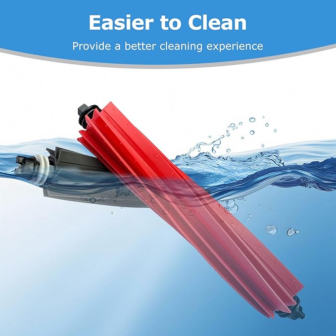 MIXEAL Q5 Max+ Replacement Parts for Roborock Q5 Max+,Q5 DuoRoller+, Q8 Max+ /Q8 Max,Q5 Pro+ /Q5 Pro Vacuum Cleaner,1 set Main Brush,2 HEPA Filters,4 Side Brushes,4 Dust Bags