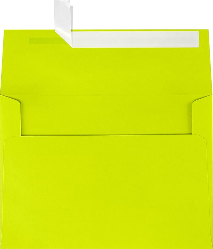 LUXPaper A7 Invitation Envelopes | Peel & Press | 5 1/4" x 7 1/4" | Wasabi Green | 80lb. Text | 250 Qty
