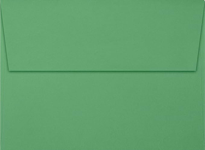 LUXPaper A7 Invitation Envelopes | Peel & Press | 5 1/4" x 7 1/4" | Holiday Green | 80lb. Text | 50 Qty