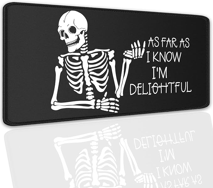 Skull Skeleton Mouse Pad for Desk,Desk Mat for Desktop,Keyboard and Mouse Pad,XL Gaming Mouse Pad Mousepad for Computer Office Home Work(27.5X11.8 in)