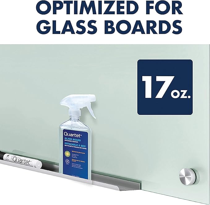 Quartet Glass Dry Erase White Board Cleaner, Whiteboard Cleaning Spray, 17 oz, Orange Scented (562)