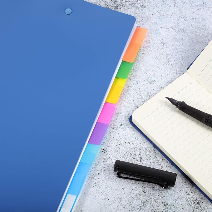 Jovitec 800 Pcs 40 Sets Sticky Tabs 2 Inch Colored Index Tabs Writable and Repositionable Labels for File Folders Books Reading Notes Classify File(Fresh Colors)