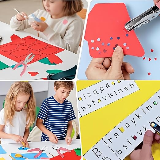 Handheld Hole Paper Punch, Heart Hole Punch, 1/4 Inch Metal Single Hole Puncher with Soft Grip Handle for DIY Craft, Scrapbooking, Tags, Paper Projects