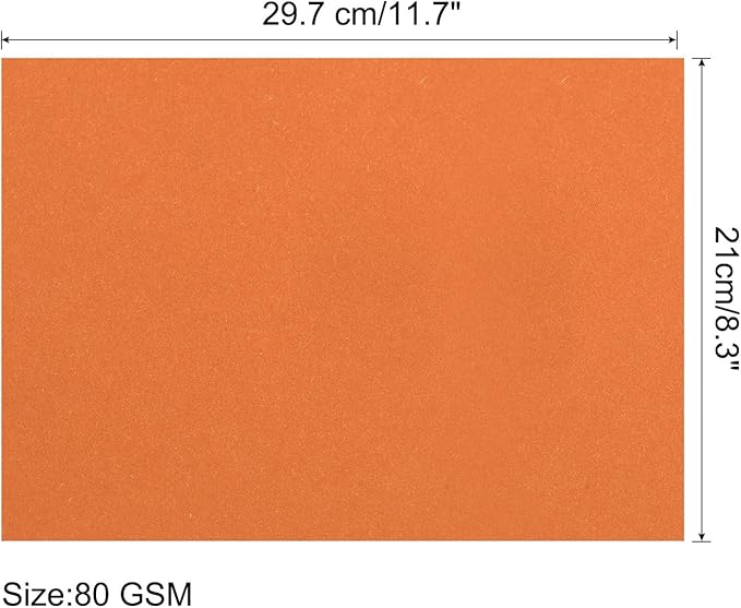 MECCANIXITY 25 Sheets Colored Copy Paper 8.5 x 11 Inch Printer Paper 80gsm Orange Red for Office Printing, Document Copying, Invitations, Forms, Art Projects