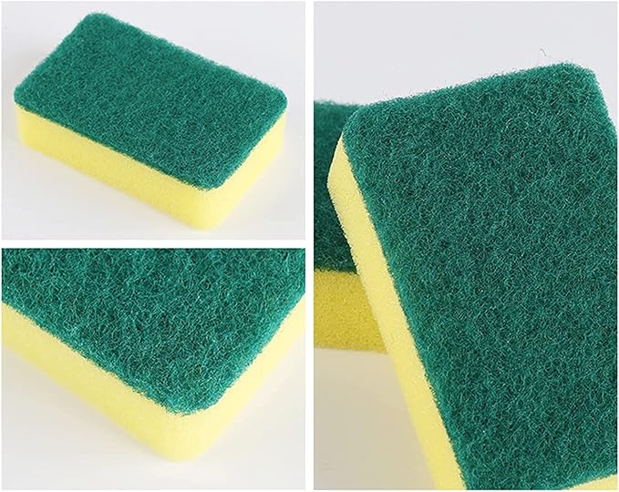 Sponge Individually Wrapped 200 Pack Kitchen Dishwashing Sponge, Non Scratch Scouring Pad, Odor-Free Sponge Wipes for Travel Apartments