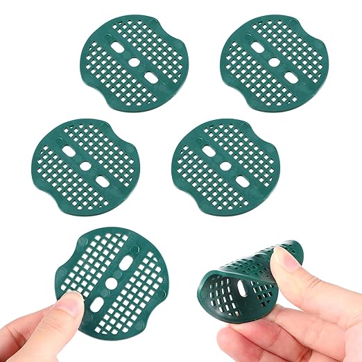 300 Pcs Landscape Staple Gasket Garden Landscape Staples Washer Pad Yard Pins Pad for Outdoor Weed Barrier Fabric Yard Tent (Green)