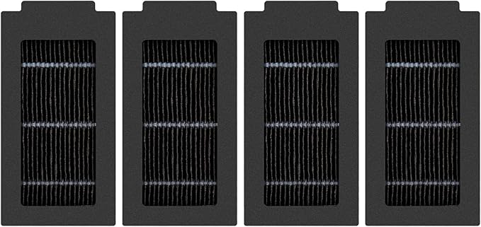 (4 Pack) T50 Pro Omni Replacement HEPA Filters for ECOVACS DEEBOT T50 Pro Omni/ T50 Omni/ T30C Robot Vacuum, Accessories Kit, Upright Filter, Vacuum Filter (NOT FOR T50 Max Pro Omni)