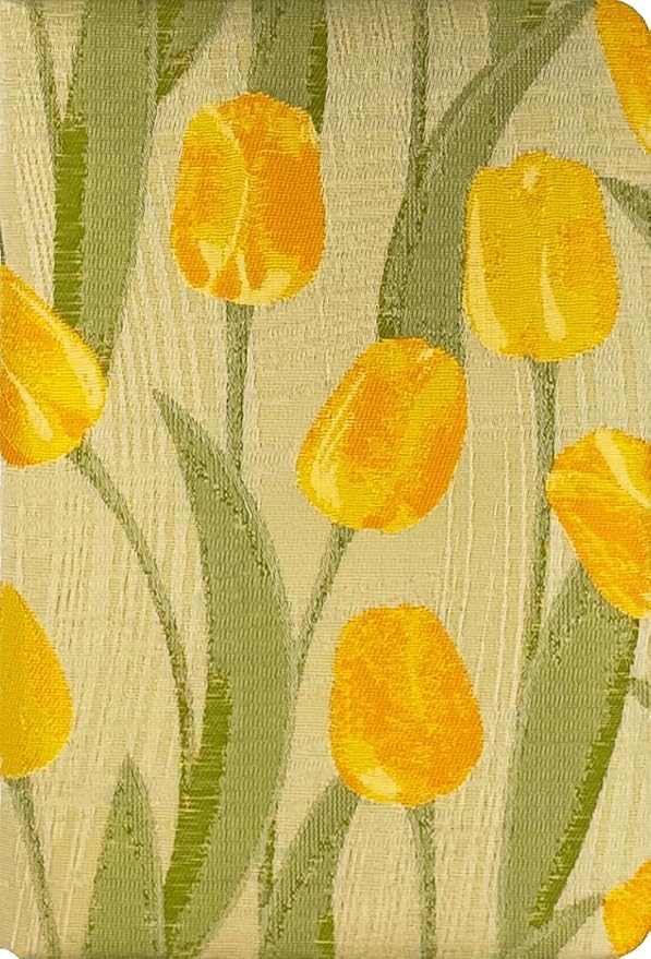 Pocket Notebook, A6, 4x6, Small Embroidered Journal, Cute Notebook, Lay Flat, Hardcover, Lined Notebook & Sketchbook, Note Taking Notebook, Beautiful Journal for Women, Tulip Flower