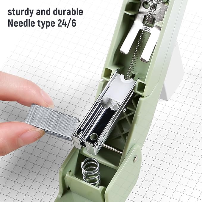 Effort-Saving Lever Teacher Stapler with 1000 Staples, 24/6 and 26/6 Stapler for desks, Offices, and classrooms(3000 Staples Replacement)