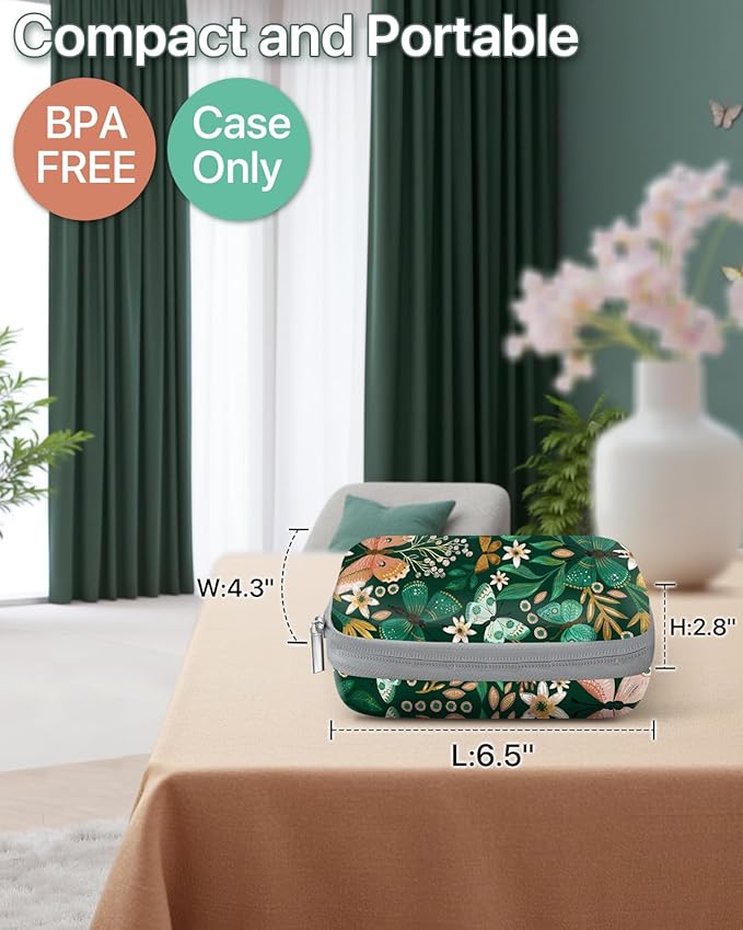 Label Maker Case, EVA Travel Case with Designed Pattern, Compatible with D30, P21, E10, D110 Label Makers (Box Only), Butterflies