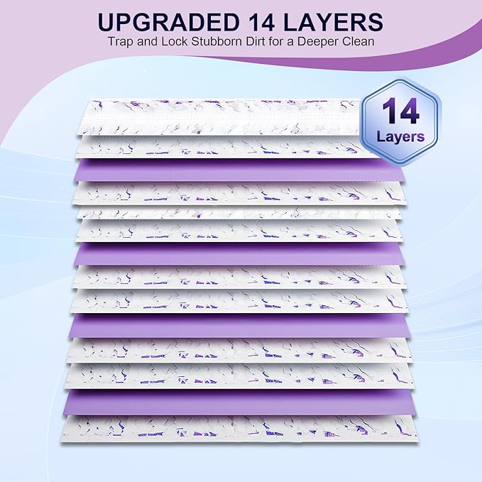 25 Count Disposable Power Mop Pads, 5X Cleaning Power Mop Refills for Swiffer Power Mop, Unscented 14-Layer Thickened Wood Mop Refill Pads for Surface Floor Cleaning