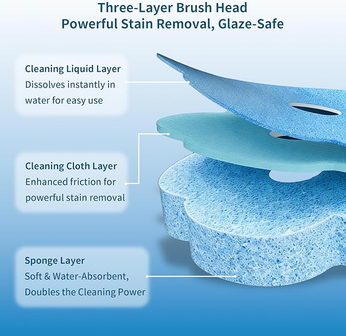 Amestar Toilet Brush with 120 Refills, White Toilet Cleaning Brush, Toilet Bowl Brush, Toilet Brush Refill for Efficient and Deep Scrub Toilet
