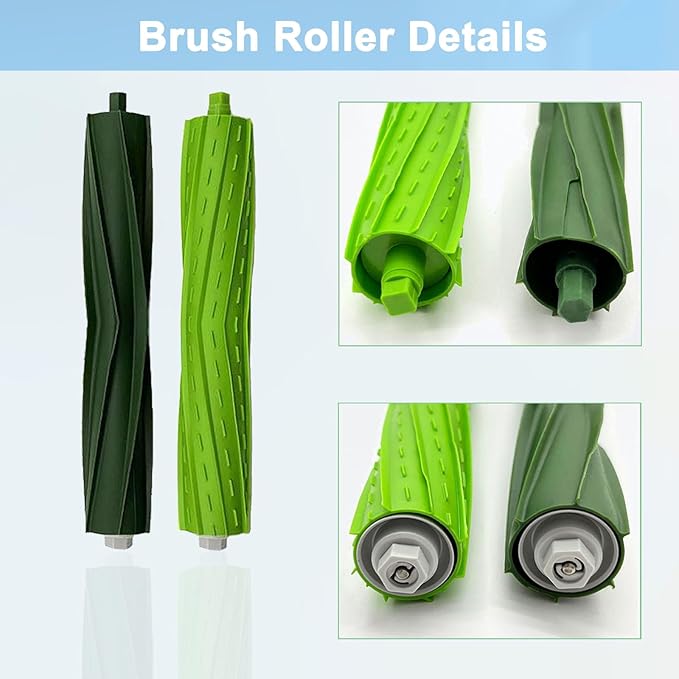 Replacement Parts Accessories for iRobot Roomba i3 i3+ i7 i7+ i4+ i5 i5+ j5 j5+ i6 i6+ i8 i8+ i2 J7 E5 E6 E7 I&J&E Series Vacuum Cleaner,1 Roller Brushes,4 Filters,4 Side Brushes,6 Dust Bags