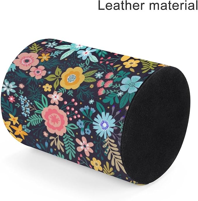 Flowers Floral Pen Holder Pencil Organizer Cute Pencil Cup Desk Decor Makeup Brush Holder PU Multifunctional Office Suppliesfor Home Classroom School
