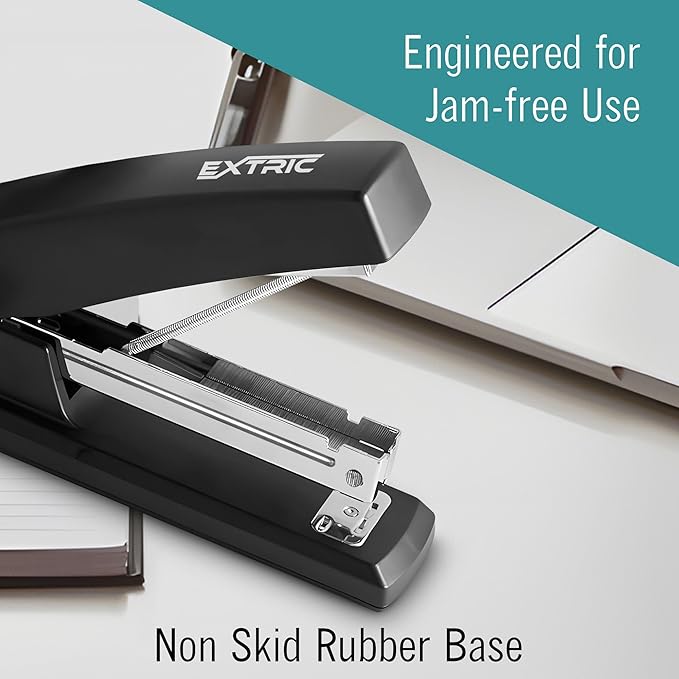 Stapler – Staplers for Desk, Black Stapler Heavy Duty 3 Pack, Staplers 25 Sheet Capacity for Office and Home